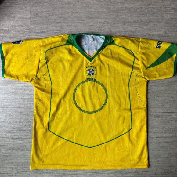 VTG Brazil CBF Football Jersey Mens XL National Soccer Team Kit Cafu Sport - Picture 1 of 6